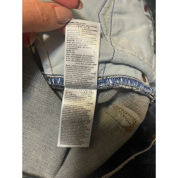 Gap Dark Wash Men's Denim Athletic Cut Straight Leg Jeans Size 34×30 - Picture 8 of 8